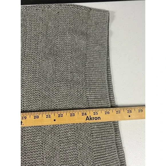 Vintage 90s Structure Sweater Mens XL Gray Crewneck Cotton/Ramie Long Sleeve - Picture 6 of 6